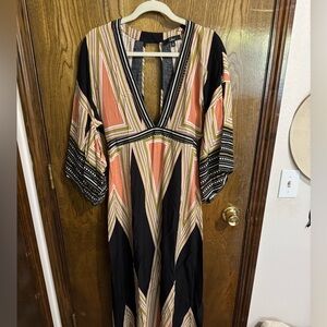 Lulus Bohemian Bell Sleeved Maxi Dress